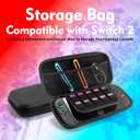 JoyHood 15 in 1 Accessories Kit Compatible with Switch2, Family Accessories Bundle for Switch2 with Storage Bag, Steering Wheel, Controller Grips, Screen Protector, Game Card Case