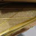 3-Panel Fireplace Screen with Double Doors, 50" x 32", Gold