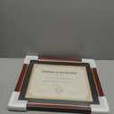 FramePro 11x14 Diploma Frame with Black over Gold Mat, 14x17 Certificate Frame, Real Wood with Gold Trim, Mahogany Frame with Arcylic