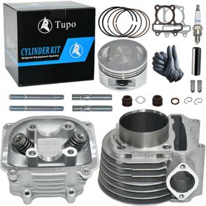 Tupo GY6150-57.4 Cylinder Kit Compatible with 125cc 150cc Jonway Jmstar Roketa Sunl Tank Peace Taotao ATV Moped Go Kart That Equipped With GY6 4-Stroke 157QMJ 152QMI Engine (Non EGR Type), Top End Kit