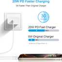 iPhone 17 16 15 Charger Fast Charging 10FT - 20W USB C Charger Block with 10FT Type C to C Cable Compatible with iPhone 17/17 Pro/17 Pro Max/Air/16/16e/15, iPad Pro, iPad Air (White)