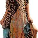 Kaftan Dresses for Women Plus Size Bathing Suit Cover up Caftan Maxi Beach Dresses, Size -2XL