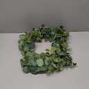 Eucalyptus Wreaths for Front Door 22", Handmade Green Leaves Wreath for Summer, Spring and All Seasons, Greenery Floral Wreath for Wall and Outside (22 inch)