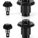 INJORA 12/24T Steel Alloy Stock Gear Set and 12/20T Overdrive Helical Gear Set for 1/24 FMS FCX24 FCX18 RC Upgrade