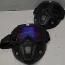 Paintball Mask Anti Fog,Tactical Full Face Mask Ski Mask Goggles Detachable Adjustable,Motorcycle Riding Face Protection (Colorful/black)