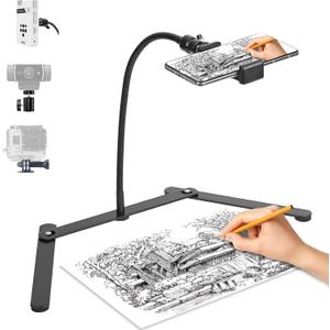 Adjustable Phone Tripod, Overhead Phone Mount, Tabletop Tripod for Cookie Decorating and Teaching Online Live Streaming and Showing Drawing Sketching Cooking