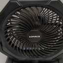 Camping Fan Rechargeable, 60H Long-Lasting Battery Powered Fan - 4 Speeds, 3 Light, Timer, Sleep Mode, Hook, Portable Fans for Camping Gear, Travel Essentials, Tent, RV, Outdoor, Garage, Emergency (Black)