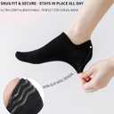 Black No Show Socks Womens 4 pairs Cotton Low Cut Tube Socks Anti Slip Casual Sports Shoes Short Size 6-9 9-12