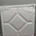 WOWSTAR 12-Pack 24"x24" Drop Ceiling Tiles, 3D Decorative Glue Up Ceiling Tiles, White