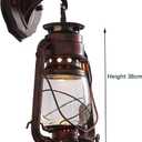 Rustic Wall Sconce Lantern Light, Vintage Wall Light Fixture with E26 Base,with Glass Shade, Waterproof Wall Mounted Lighting Fixture with Frosted Shade for Porch Garage Room W7 x H15
