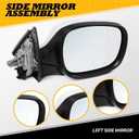Right Side Mirror Assembly Compatible with X3 2011-2014 Passenger Side Door Mirror w/Heated & Power Adjustment and Power Glass (3pins White)