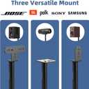 Anautin Universal Speaker Stands Pair, Satellite & Bookshelf Speaker Stands-28-38in Adjustable, Surround Sound Speaker Stand for Home Theater, Compatible to Sony/Bose/JBL/Sonos/Klipsch/Edifier/Polk