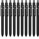 STAGEEK Black Gel Pens, 12Pcs Fine Point Smooth Writing Pens with 3 Extra Refills, Quick Dry Black Ink Pens for Journaling, Office, Note Taking, School Supplies, Nurse Aesthetic (Black)