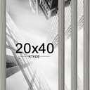 KTKDE 20x40 Picture Frame Set of 3, Poster Frame Wooden Gray 40 by 20 in for Pictures and Art Prints, Exhibition, Caffe Large Frame for Photos, best gift, 20x40in-3Pack