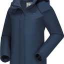 CAMEL CROWN Women's Ski Jacket Winter Snow Coat Warm Fleece Mountain Waterproof Female Jacket Snowboarding jackets (Blue, M)