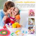 2 x LOVEINUSA 16PCS Knitting Loom and Pompom Maker Set, Pompom Maker Set Pom Makers Pompom Maker with Yarn Skeins for Beginners Christmas Hat Scarf Shawl Sweater Socks