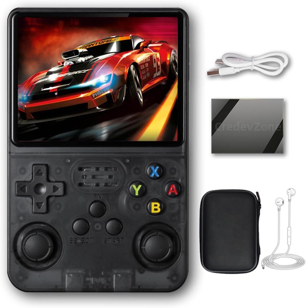 CredevZone R36S Handheld Game Console 3.5 inch Retro Handheld Video Games Consoles Built-in Rechargeable Battery Portable Style Hand Held Game Consoles System