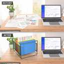 Hanging File Folder Frame for Legal and Letter Size,Hanging File Organizer Holder Rack Hanging Folder Rails for Filing Cabinet Desk Drawer,15.2" L x 12.4" W x 10.5" H,2 Pack