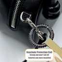 2 x Anti-Loss Coil for Doll Keychain,Doll Accessories (Dolls are Not Included) | Prevents Unhooking from Bags ,Colorful and DurableLength 4.9Ft (Bright Black)