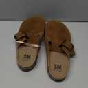 Genuine Leather Clogs for Women Shoes - Memory Foam Insole, Non-Slip & Natural Cork Footbed Arch Support Big Buckle Womens Clogs and Mules Footwea 8