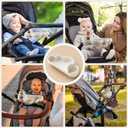 Li & Zhao Universal Stroller Snack Tray Attachment - Universal Snack Tray for Cloud Cup Holder Tray Plastic Accessories for Baby,Toddler(Beige)