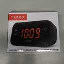 Timex Alarm Clock with Large Display, Digital Alarm Clock for Bedroom Includes 120V Universal Power Adapter (T121B - Black)