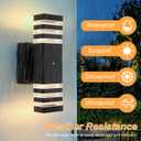 Dusk to Dawn Outdoor Light with GFCI Outlet, Porch Light with 2 Sockets, IP65 Waterproof Anti-Rust Outdoor Light Fixture with Outlet for House Porch Front Door