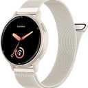 18mm 20mm Metal Band Compatible for Garmin Vivoactive 5/6/4S/3 Watch Bands, Soft Stainless Steel Mesh Strap for Garmin Venu 3S/Venu 2S/Sq Watch Band, Forerunner 55/245/255S/265S Watch Band Women Men (Starlight)