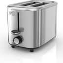 BLACK+DECKER 2-Slice Toaster with 7 Toast Shade Settings, Extra-Wide Slots for Bagels, Stainless Steel Exterior Finish (Silver)