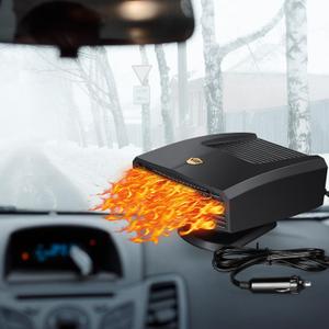 Gisafai 150W Car Heater That Plugs Into Cigarette Lighter, Portable 12V Car Heater, Car Heater Windshield Defroster Demister, Auto Defogger 360° Rotatable Heater(Black)