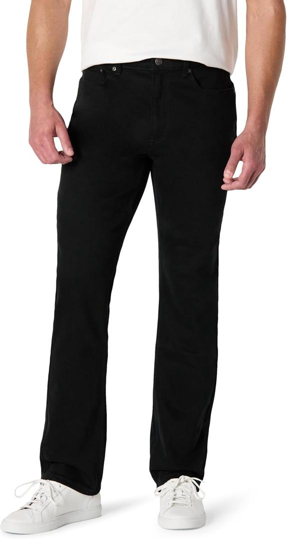 Men's Low Stretch Straight-Fit Jeans (32W x 32L, Black-Midweight)