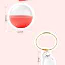 2 x Cat Hair Keychain Set - Pet Fur Keepsake with Plastic Storage Ball (Doubles as Cat Toy) (red)