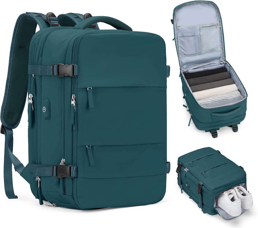 Casual Backpack Traveling Backpack, A-peacock Blue, Expandable, Travel Backpacks (Expandable, A-peacock Blue)