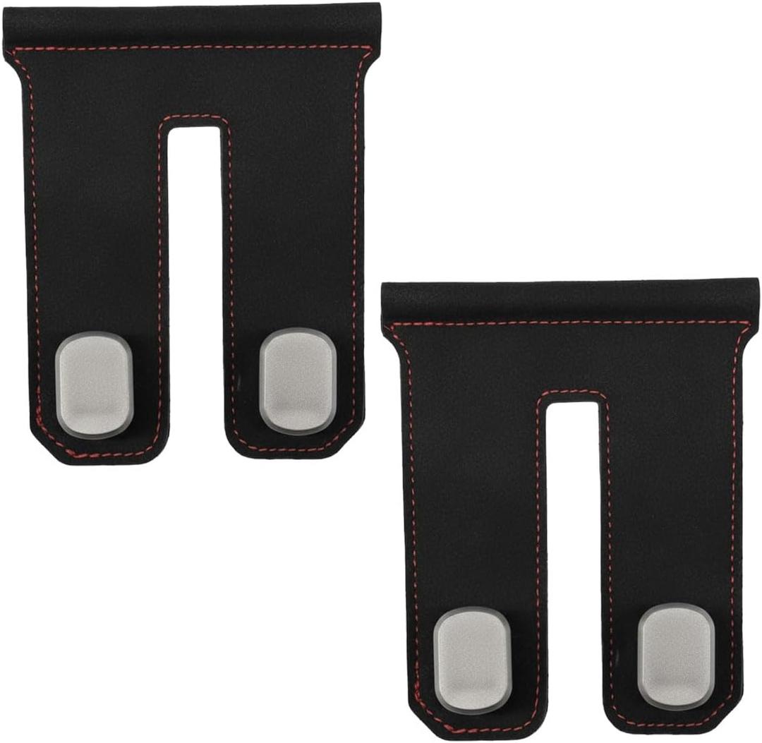 2PCS Car Co-Pilot Glovebox Hooks, Leather Anti-Scratch Storage Hanger, Multifunctional Car Bag Hook, Universal Vehicle Interior Glove Box Organizer for Handbag Purse Umbrella(Black)