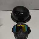 Motorcycle Half Helmets with Face Shield, German Style Motorcycle Helmet for Adult Men Women, DOT Approved Retro Half Shell Helmet for Moped Cruiser Scooter (XX-Large)