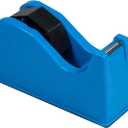 IHOMECOOKER Desktop Tape Dispenser Adhesive Roll Holder (Fits 1" & 3" Core) with Weighted Nonskid Blue