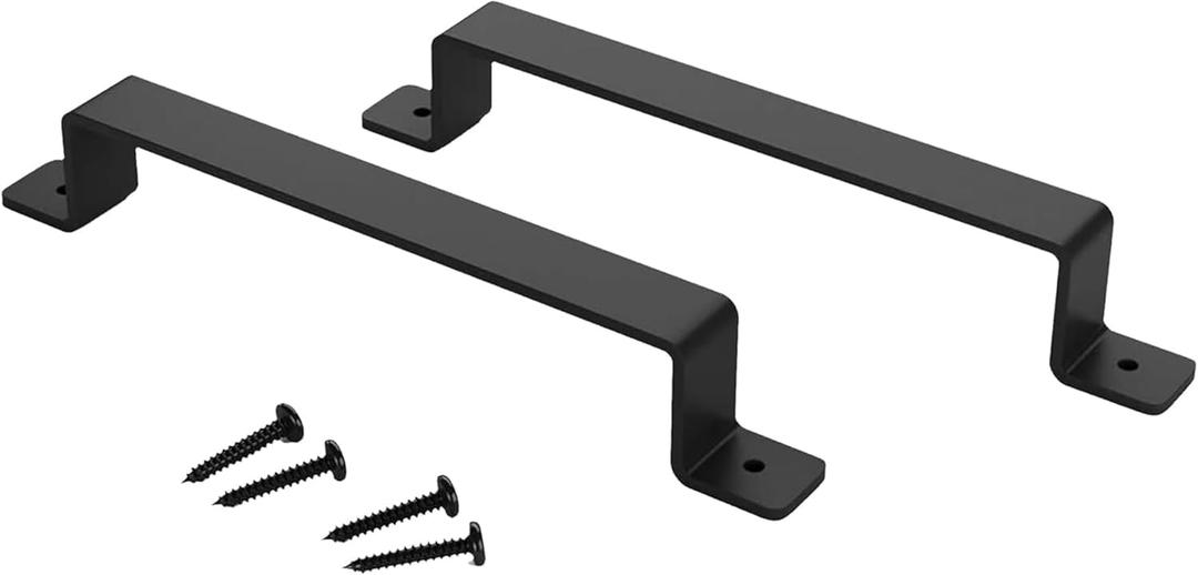 12" Barn Door Handle for Gate, Kitchen, Sheds, Garage - Pull Handle for Sliding Barn Door - Grab Handle - Barn Door Hardware - Black