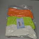 Women's Neon Scrunch Crew Socks 80s 90s Retro 3-Pack Cotton Stacked Boot Calf Cozy Ribbed Slouchy Socks Size 5-10 (1-white/Neon Green/Neon Orange)