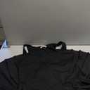 QINSEN Womens Square Neck Tennis Dress Pleated Sleeveless Built in Shorts Golf Athletic Dress with Pockets (X-Large, Black)