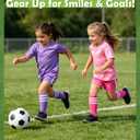 Kids Toddler Youth Soccer Socks Knee High Tube Socks for Boys Girls (Pink, M)