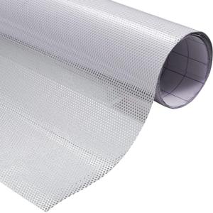 Blueshyhall 4.5 Ft x 18 Inch One Way Perforated Window Vinyl Privacy Wrap Film Roll Decal Sheet DIY Air-Release Adhesive Sticker, Room Privacy Window Sticker, White