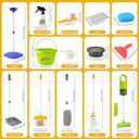 Toddler Cleaning Set, Kids Cleaning Toy Set with 2 in 1 Kids Vacuum that Really Works, Mop, Broom, 14Pcs Pretend Play Home Cleaning Playset for Toddler Ages 3+, Birthday Gift for Girls Boys (Blue)