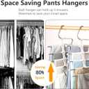 Kalimdor Pants Hangers 2 Pack Space Saving Metal Closet Organizer,Clothes Pants Hangers,Anti-Slip Design,Closet Organizers and Storage for Pants Jeans Skirts Scarf Legging, White