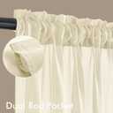 MIULEE Light Cream Sheer Curtains 84 Inches Long, 4 Panels Set, Light Filtering Rod Pocket Voile Drapes for Living Room and Bedroom, Airy Soft Fabric Window Treatments, 42 x 84 Inches