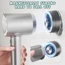 Magnetic Hair Dryer Holder, No Drill Blow Dryer Wall Mount with Suction Cups, Universal Hair Dryer Stand for Bathroom/Bedroom Tile, Glass & Metal Surfaces