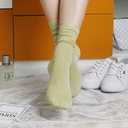 2 Pairs Women's Novelty Glitter Ankle Socks Casual Ladies Bright Retro Sox Piles Sock (Gold)