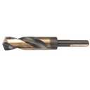 1-3/8 Inch Cobalt Drill Bit HSSCO High Speed Steel M35 S&D Twist Drill Bit for Stainless Steel 1/2" Reduced Shank 6" OAL 135-Degree Split Point