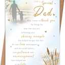 4 x Fathers Day Card Gift for Dad, Father's Day Card for Dad from Daughter, Son, Kids, Fathers Day Card for Papa, Fathers Day Decorations