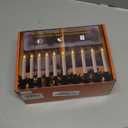 PChero 10 PCS Window Candles with Dusk to Dawn Sensor, 7.2" Flameless Taper Candles Battery Operated with Black Holders, LED Candle Sticks Christmas Window Lights for Home Christmas Holiday Decor