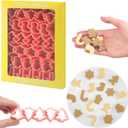 Ziliny 30pcs Mini Christmas Cookie Cutter Set, Plastic Molds, Includes Christmas Tree Gingerbread Man Snowflakes Candy Cane Winter Glove Cookies Mold for Biscuits, and Sandwiches, Pet Snacks